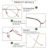 YEIN Eye Protection Glasses Computer Glasses full Rim Metal Eyewear Comfortable Wearing Experience for daily lifeRose Gold+4.25Magnification view 2