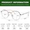 YEIN Eye Protection Glasses Computer Glasses full Rim Metal Eyewear Comfortable Wearing Experience for daily lifeRose Gold+4.25Magnification view 3