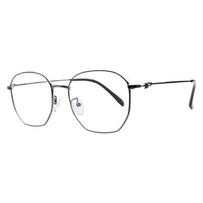 YEIN Eye Protection Glasses Computer Glasses full Rim Metal Eyewear Comfortable Wearing Experience for daily lifeGrey+4.50Magnification