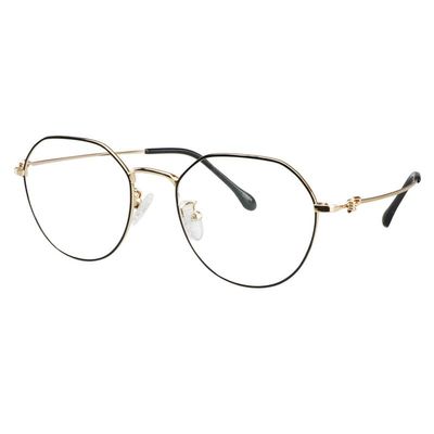 YEIN Eye Protection Glasses Computer Glasses full Rim Metal Eyewear Comfortable Wearing Experience for daily lifeBlack Gold+1.00Magnification