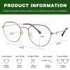 YEIN Eye Protection Glasses Computer Glasses full Rim Metal Eyewear Comfortable Wearing Experience for daily lifeBlack Gold+1.00Magnification view 3