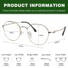 YEIN Eye Protection Glasses Computer Glasses full Rim Metal Eyewear Comfortable Wearing Experience for daily lifeGolden+4.25Magnification view 3