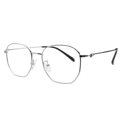 YEIN Eye Protection Glasses Computer Glasses full Rim Metal Eyewear Comfortable Wearing Experience for daily lifeSilver+4.00Magnification
