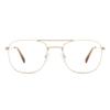 AOOLIA Aviator Reading Glasses for Women Men, Blue Light Blocking Computer Readers, Metal Frame Spring Temple Readers Glasses (Gold, 2.25, x) view 1