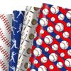 12 Sheets Sports Theme Baseball Wrapping Paper, Baseball Gift Wrap Folded Baseball Gloves Patterns Paper for Birthdays Party Sports Parties Gifts Packing Supplies, DIY Crafts (27 x 20 inches each) view 2