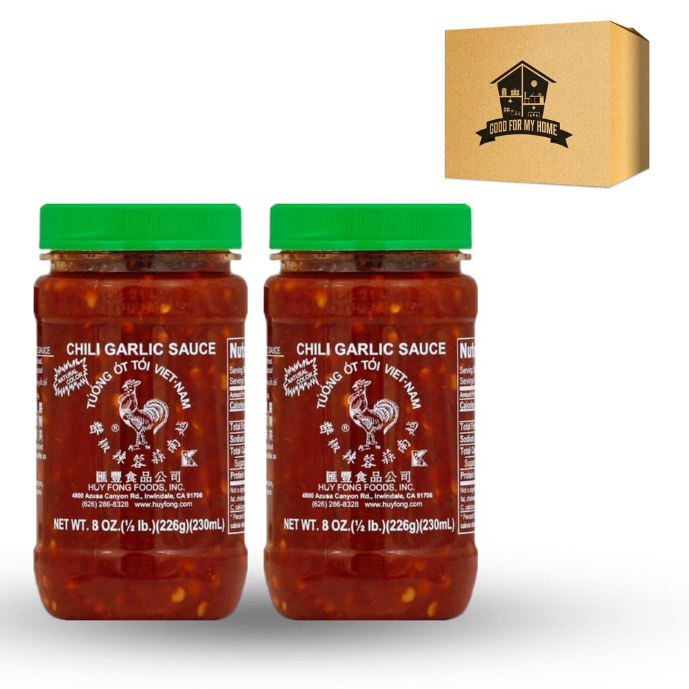 Asian Chili Sauce Bundle. Includes Two-18 Oz of Hoy Fong Chili Garlic Sauce Food Comes with Good For My Home Box! Sauces, Dipping, Marinades, and More!
