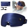 Heated Eye Mask for Dry Eyes - Silk Cordless Warm Eye Compress Moist Heat, FSA Eligible, Eye Heating Pad for Stye Treatment, Tired Eyes, Sleep, Travel, Washable, Rechargeable, Blue view 1