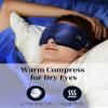 Heated Eye Mask for Dry Eyes - Silk Cordless Warm Eye Compress Moist Heat, FSA Eligible, Eye Heating Pad for Stye Treatment, Tired Eyes, Sleep, Travel, Washable, Rechargeable, Blue view 4
