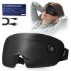 Heated Eye Mask for Dry Eyes - Silk Cordless Warm Eye Compress Moist Heat, Eye Heating Pad for Stye Treatment, Tired Eyes, Sleep, Travel, Washable, Rechargeable, Black view 1