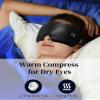 Heated Eye Mask for Dry Eyes - Silk Cordless Warm Eye Compress Moist Heat, Eye Heating Pad for Stye Treatment, Tired Eyes, Sleep, Travel, Washable, Rechargeable, Black view 4