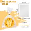 Cherodada 4"x 6", 200Pcs Cellophane Treat Bags with Twist Ties for Gift Wrapping, Wrapping Candies, Cookies, Chocolates, Popcorn view 2