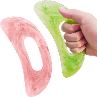 2PCS Scar Tissue Gua Sha Tool, Steel Muscle Scraper Tools,Myofascial Scraping Tools for Physical Therapy for Back Neck, Lymphatic Drainage Massager, Soft Tissue guasha Tool (Green+Pink)