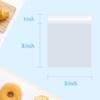 Cherodada 3x3 Inch Cookie Bags with Seals, clear Self Adhesive Sealing Cellophane Brownie Wrappers Bags, Individual Treat Plastic Bags for Gift, Cookie, Baking, Snack Packaging (200 Pcs) view 2