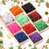 Zonon 10 Pack 300g Crinkle Cut Paper Shred Filler for Packing and Empty Basket Filler, Raffia Tissue Paper Stuffers Gift Boxes for Wrapping Party Supplies(Christmas Color) view 3