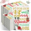 200 Pieces Bathroom Napkins Guest Disposable Paper Hand Towels Dinner Paper Napkins for Bathroom Powder Room Wedding Holiday Birthday Baby Bridal Shower(Christmas Style) view 1