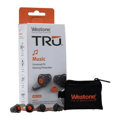 Westone TRU Music Earplugs Reusable High-Fidelity 10 dB Earplugs for Concerts & Musicians, Universal Fit with Acoustic Filters Clear, Balanced Sound for Live Concerts, Clubs, DJs, Music Lovers