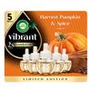 Air Wick Plug in Scented Oil Refill, Infused with Essential Oils, Plug in Air Fresheners for Home, Fall Scent, Fall Dcor, Harvest Pumpkin & Spice, 5 ct view 1
