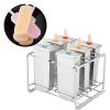 aqxreight Stainless Steel Ice Cream Set for Home and Commercial Use Makes 6 Pops per Batch Compatible with Standard Sticks and Freezers view 2