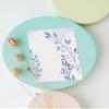 Stonehouse Collection | Blue Leaf Note Cards | Dried Leaves Watercolor Note Cards | Set of 10 (Blue Leaves) view 3