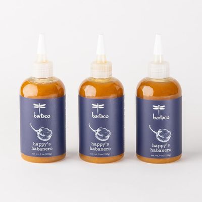 bartaco Signature Habanero Hot Sauce Gift Pack Set 9 oz | Squeezable Bottle + Cap for Convenience | with Yellow Bell Peppers + Pineapple + Carrots + Turmeric