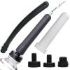 CleanStream Travel Enema Water Bottle and 4 Adapter Sizes for Deep Cleaning, Fit's Most Shower Hoses and Bottles, 7 Piece Portable Kit, Black view 1