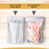 Muka 50 PCS Clear Front Foil Back Pouches, 6.75" x 9" Reusable Mylar Bags Food Storage Stand Up Pouch Bags view 3