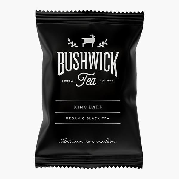 15 Sachets Bushwick Tea | King Earl Grey Tea | Organic Full Leaf Black Tea Blend from Assam with Cold Pressed Bergamot Oil from Calabria, Italy | Rich & and Frangrant | No Added Sugar | (15 Sachets)