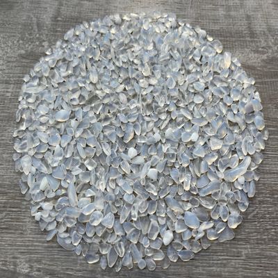 2 oz Lot Semi Tumbled Opalite Chips, Crushed Mini Opalite Crystals, Undrilled Crystal Chips