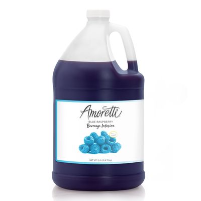 Amoretti - Blue Raspberry Beverage Infusion, (10.5 lbs) - Drink Mix & Water Enhancer with Pump for Flavoring Cocktails, Waters, Teas, Mocktails, and other Beverages, Preservative Free, Gluten Free