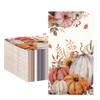 100 Pcs Fall Napkins Thanksgiving Guest Napkins Pumpkins Autumn Leaves Paper Napkins, 3 Ply Disposable Autumn Paper Towels for Fall Thanksgiving Party Supplies Table Decorations Bathroom Kitchen Home view 1