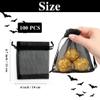 100 Pcs Black Organza Bags, Black Mesh Gift bags, Jewelry Bags Drawstring, Small Candy bags, Mini Goody, Travel Make UP Bags, Party Favor Bags for Halloween Birthday Ceremony Funerals(4 x 4.7 Inch) view 2