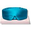 LitBear Silk Sleep Mask for Side Sleeper, Eye Mask Sleeping for Women Men 100% 22 Momme Pure Mulberry Silk, Face-Hugging Padded Eye Cover for Sleeping with Adjustable Band (Peacock Blue) view 1