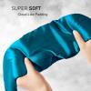 LitBear Silk Sleep Mask for Side Sleeper, Eye Mask Sleeping for Women Men 100% 22 Momme Pure Mulberry Silk, Face-Hugging Padded Eye Cover for Sleeping with Adjustable Band (Peacock Blue) view 2