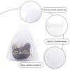100 PCS White Organza Bags, Small Mesh Bags Drawstring, Jewelry Bag Drawstring, Mesh Gift Sachet Pouch Empty, Wedding Favor Bag for Baptism Party Favor Christmas Baby Shower(4x4.7) view 3