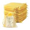 100 Pcs Gold Organza Bags, Wedding Favor Bags, Jewelry Bags Drawstring, Small Mesh Gift Bags, Meash Gift Pouch, Mesh Organizer Bags, Mini Candy Bags for Party Favors, Easter, Christmas(4 x 4.7 Inch) view 1