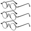 XINGNIAN 40mm Creative Small Round Black Reading Glasses Presbyopic Glasses Steampunk Fashion Retro Metal Readers +2.00 view 2