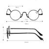 XINGNIAN 40mm Creative Small Round Black Reading Glasses Presbyopic Glasses Steampunk Fashion Retro Metal Readers +2.00 view 3