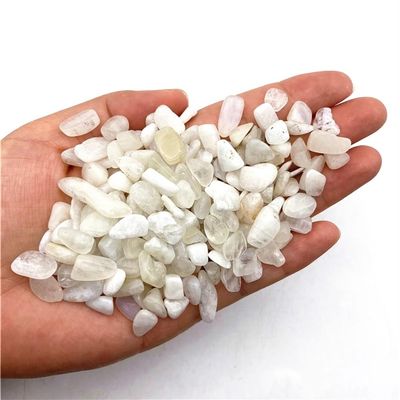 KatLin Decorative Ornaments Natural White Moonstone Gravel Stones Crystal Rock Quartz Mineral Specimen Fish Tank Flowerpot Home Decoration