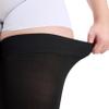 Extra Wide 4XL 15-20 mmHg Compression Stockings for Men and Women, Over The Knee Compression Hose with Closed Toe, Dot-Top, Thigh High Length for Circulation, Arthritis, Edema, Swelling, Black view 3