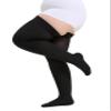 Extra Wide 4XL 15-20 mmHg Compression Stockings for Men and Women, Over The Knee Compression Hose with Closed Toe, Dot-Top, Thigh High Length for Circulation, Arthritis, Edema, Swelling, Black view 4