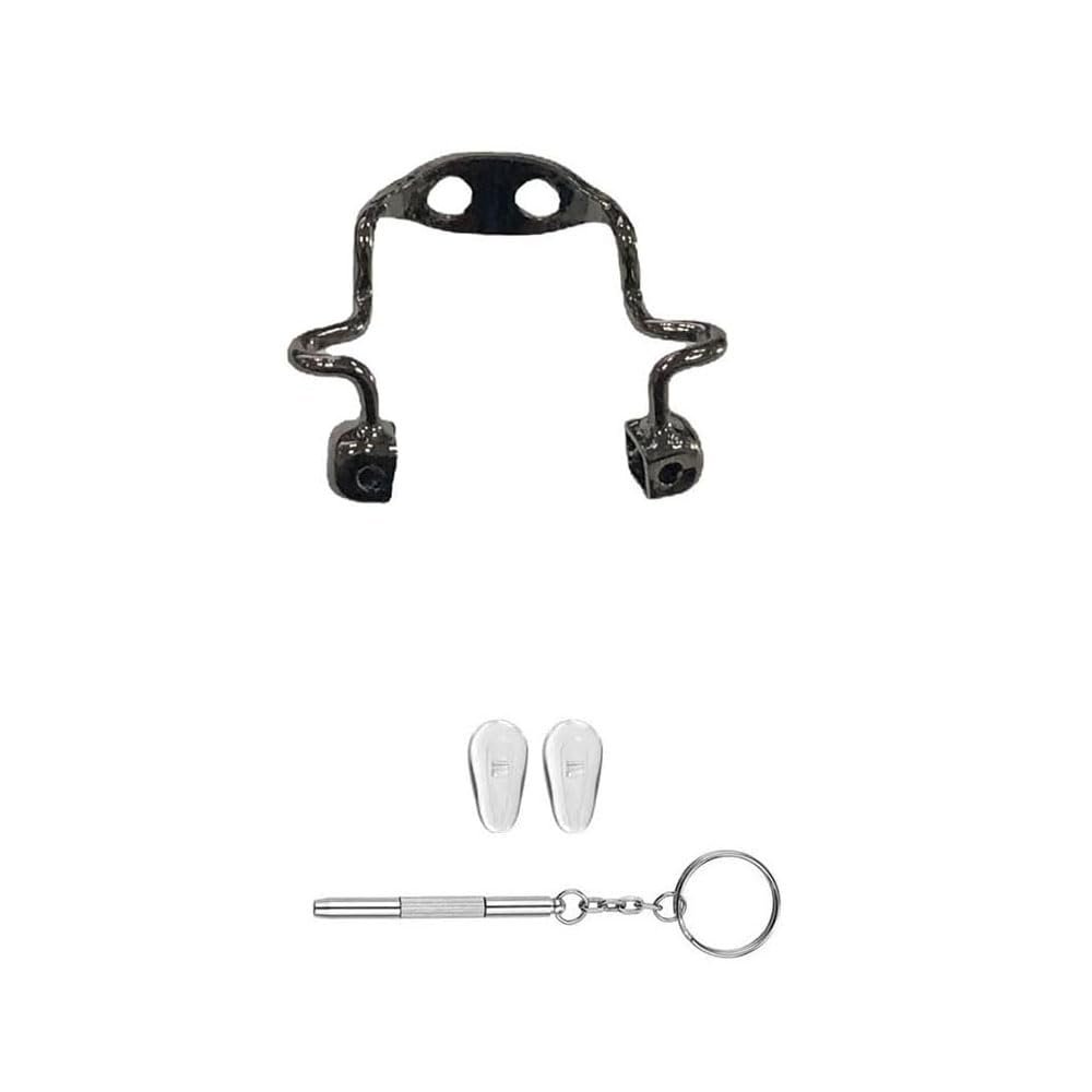 1PC Eyeglass Nose Pads Arm Replacement U-Shape Saddle Bridge Metal Glasses Conjoined Bracket Sunglasses and Screwdriver