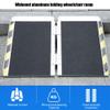 MAAOBR Portable Wheelchair Ramp Aluminum, Non-Slip Folding Handicap Ramp, Portable Ramp with Handle, Threshold Ramp with an Applied Slip-Resistant Surface for Steps, Stairs, Doorways(Size:47.2*30in) view 2