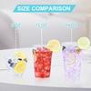 BYSNOW 100 Pack 9 oz Clear Plastic Cups, Plastic Wine Cups for Cocktail Party, Polystyrene Hard Cup with Higher Heat Resistance(9oz 100count) view 2