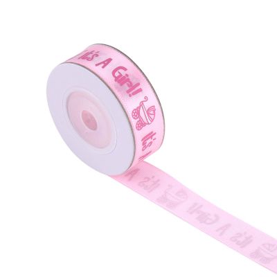 10 Yards Baby Shower Party Ribbon, Light Blue Satin Ribbon,Satin Ribbon Rolls,Blue Pink Baby Shower Christening Party Favor Gift Stain Ribbon (Pink)