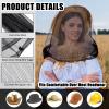 HESTYA 6 Pack Mosquito Head Net for Outdoor Face Neck Protecting - Insects Mesh Bug Net (Black) view 2