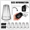 HESTYA 6 Pack Mosquito Head Net for Outdoor Face Neck Protecting - Insects Mesh Bug Net (Black) view 3