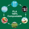BACK TO LAND 100% Compostable Disposable Silverware 100pcs, Compostable Spoons Bulk, Serving Utensils Set for Parties, Heavy Duty Eating Cutlery for Camping, Picnics view 4