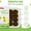 Fruit Roll Ups Healthy Snacks for Kids and Adults Vegan non-GMO no Added Sugar Natural Apple Fruit Strips for School and Lunch [16 Count] view 4