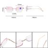 XINGNIAN New Rimless Diamond Trimming Silver Anti-Blue Light Reading Glasses Fashion Metal Gradient Pink Sunglasses Readers view 2