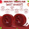 Fruit Roll Ups Healthy Snacks for Kids and Adults Vegan non-GMO no Added Sugar Natural Strawberry Fruit Strips for School and Lunch [16 Count] view 2